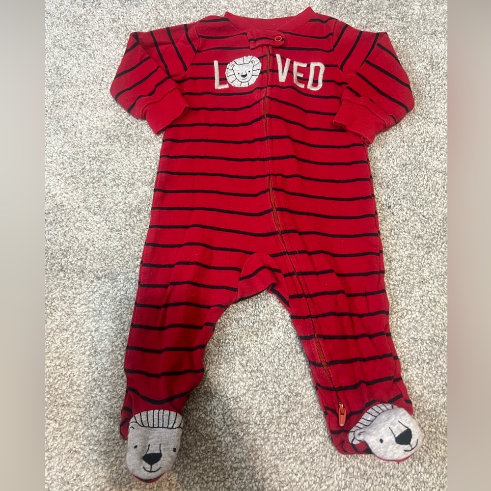 Carter's Striped Footed Pajama - 6M